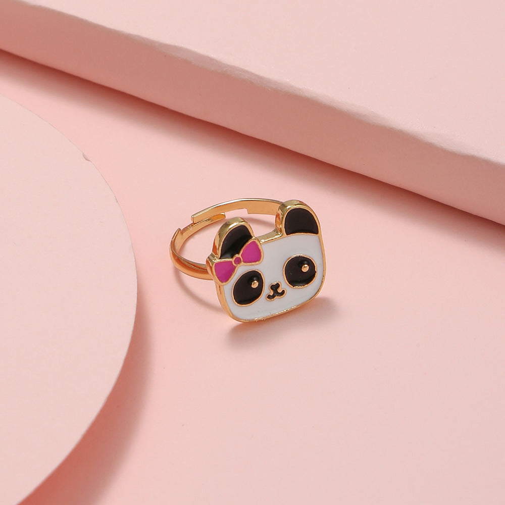 Cute Cartoon Adjustable Kid's Rings - Panda, Unicorn, Dinosaur, Owl, Ice Cream Designs