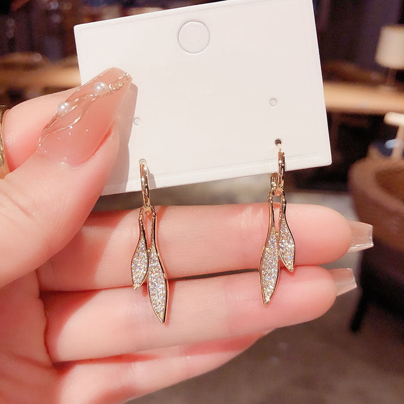 Fashion Crystal Tassel Drop Earrings for Women