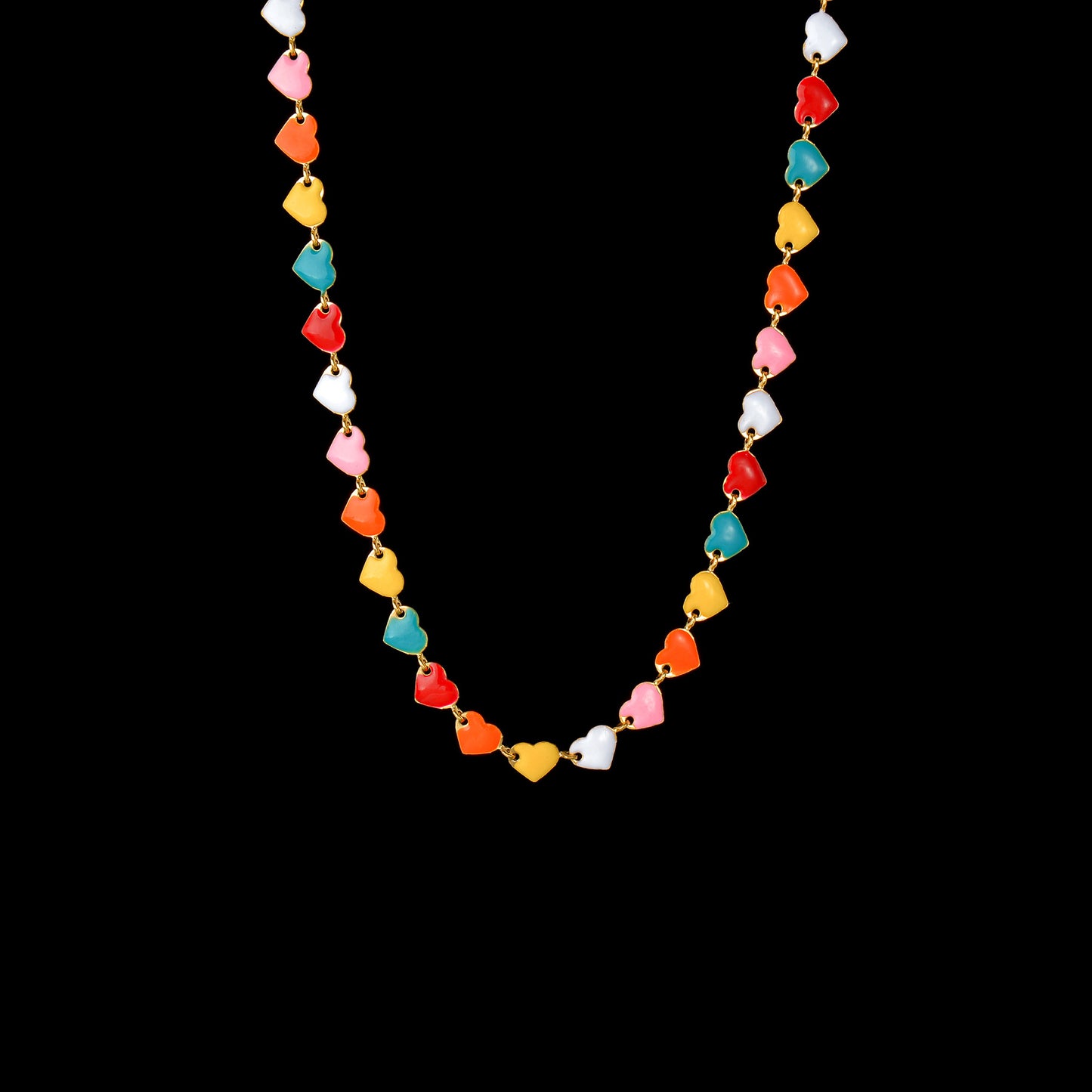 Geometric Heart Pendant Stainless Steel Necklace for Women