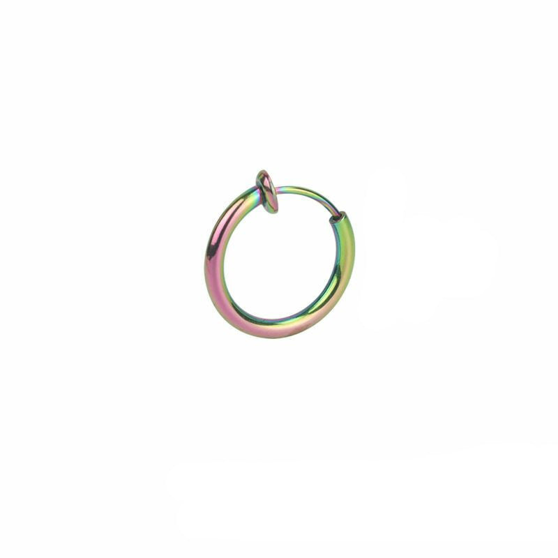 Stainless Steel Hypoallergenic Round Ear Cuff Clip for Women and Men - European Style Titanium Steel Jewelry