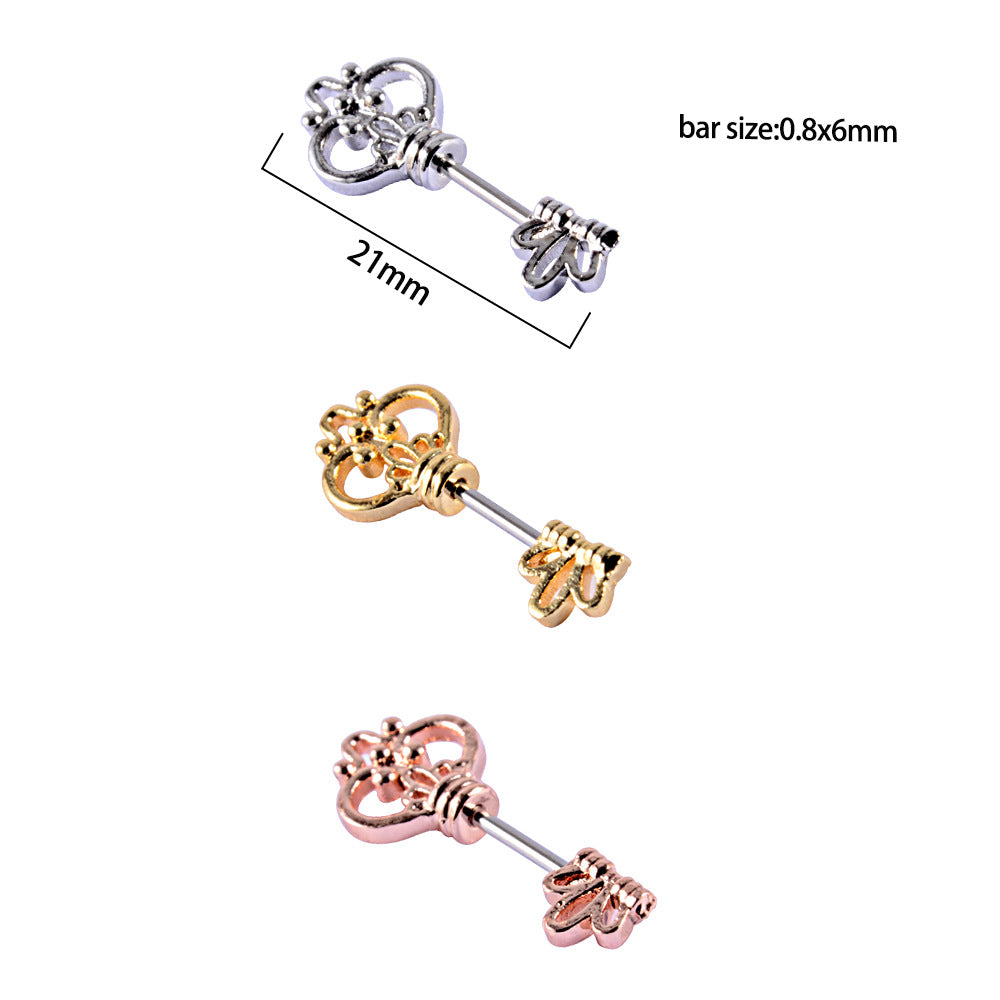 Colorful Zircon Arrow and Crown Stud Earrings Set