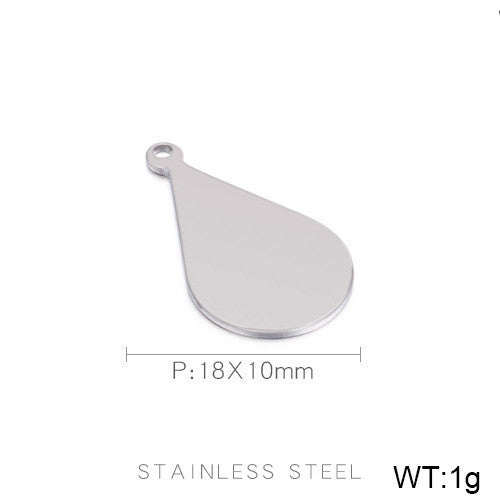 Stainless Steel Geometric Water Drop and Rhombus Charms for DIY Jewelry Making