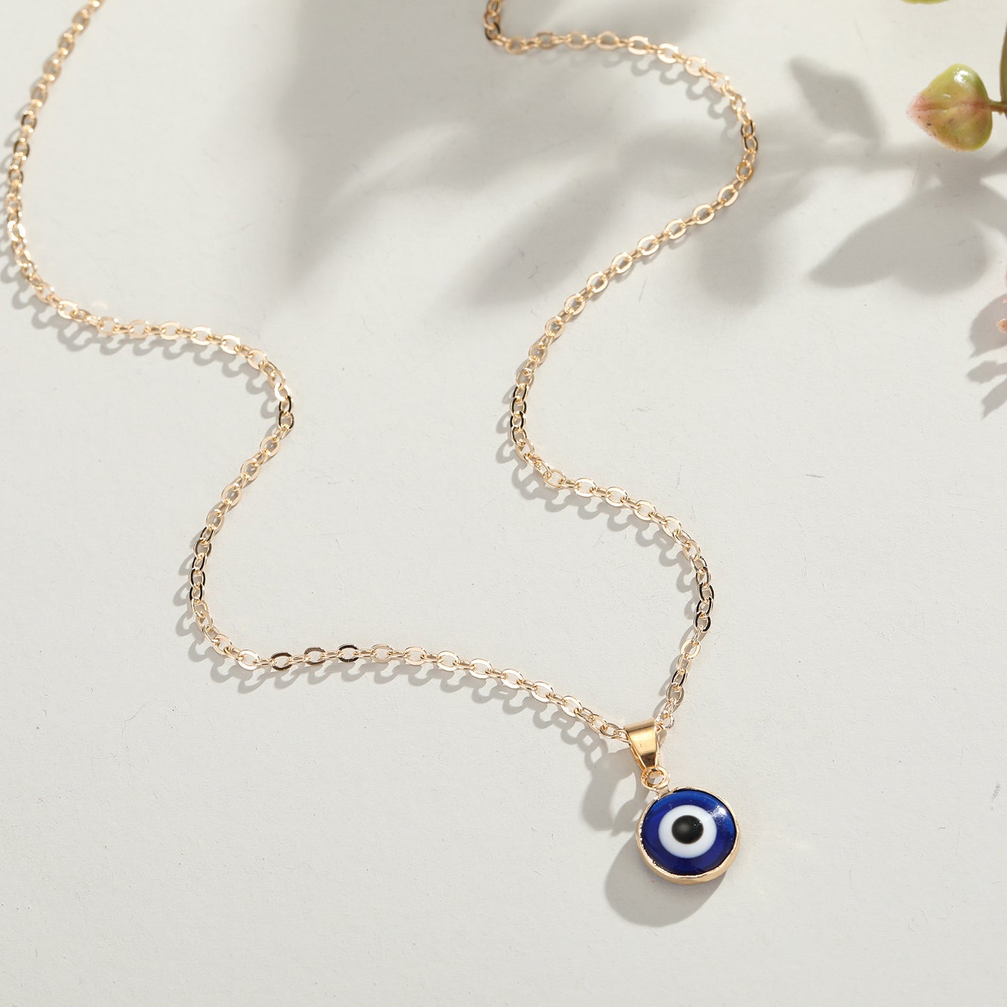 Blue Eye Alloy Pendant Necklace - Fashion Jewelry for Women