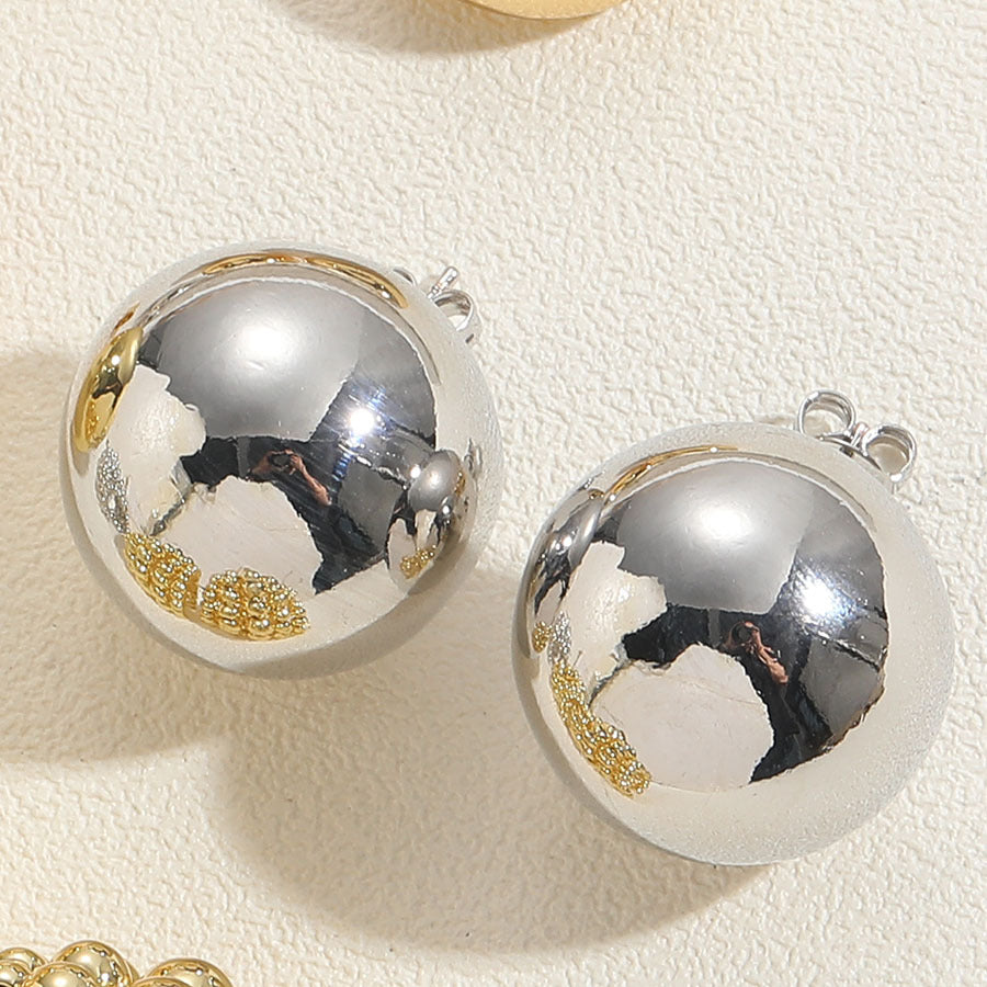 1 Pair Minimalist U Shape 14k Gold Plated Copper Zircon Ear Studs