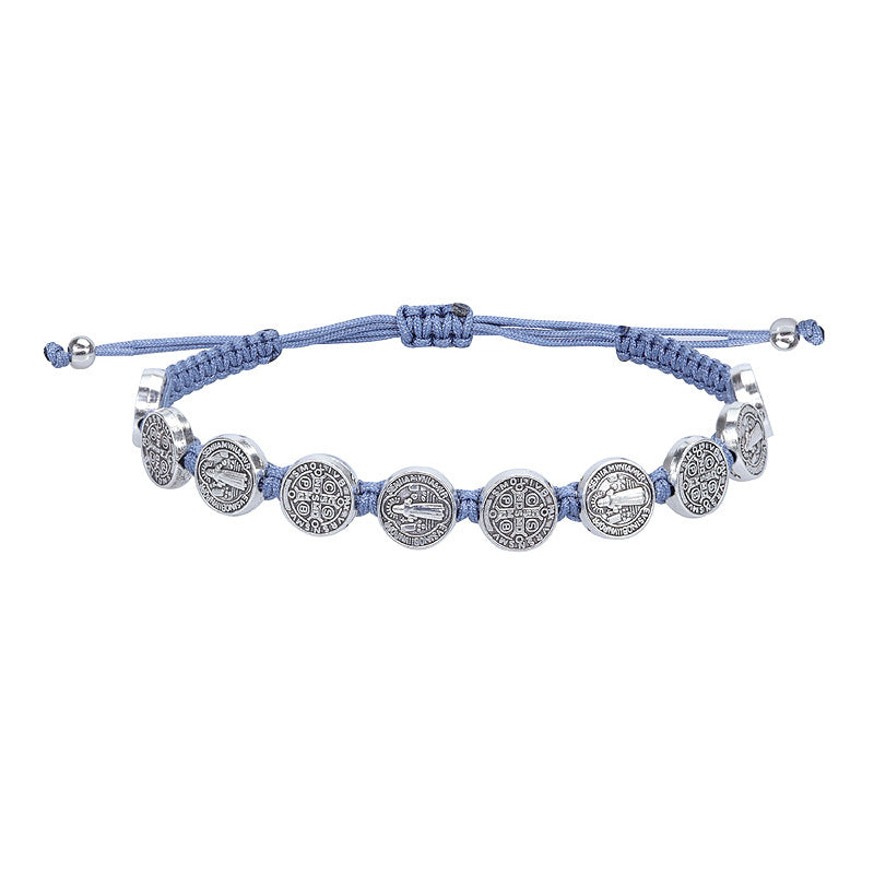 Ethnic Portrait Alloy Couple Bracelets - European American Style Men's Woven Holiday Jewelry