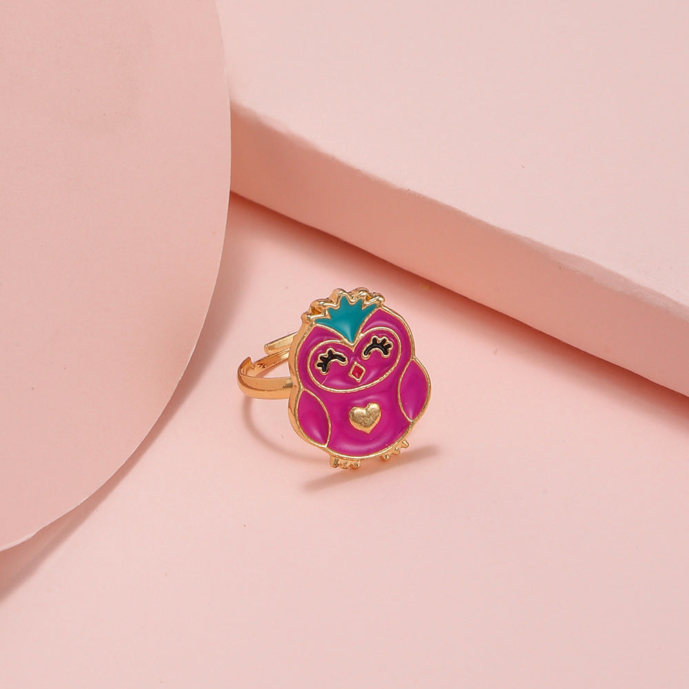 Cute Cartoon Adjustable Kid's Rings - Panda, Unicorn, Dinosaur, Owl, Ice Cream Designs