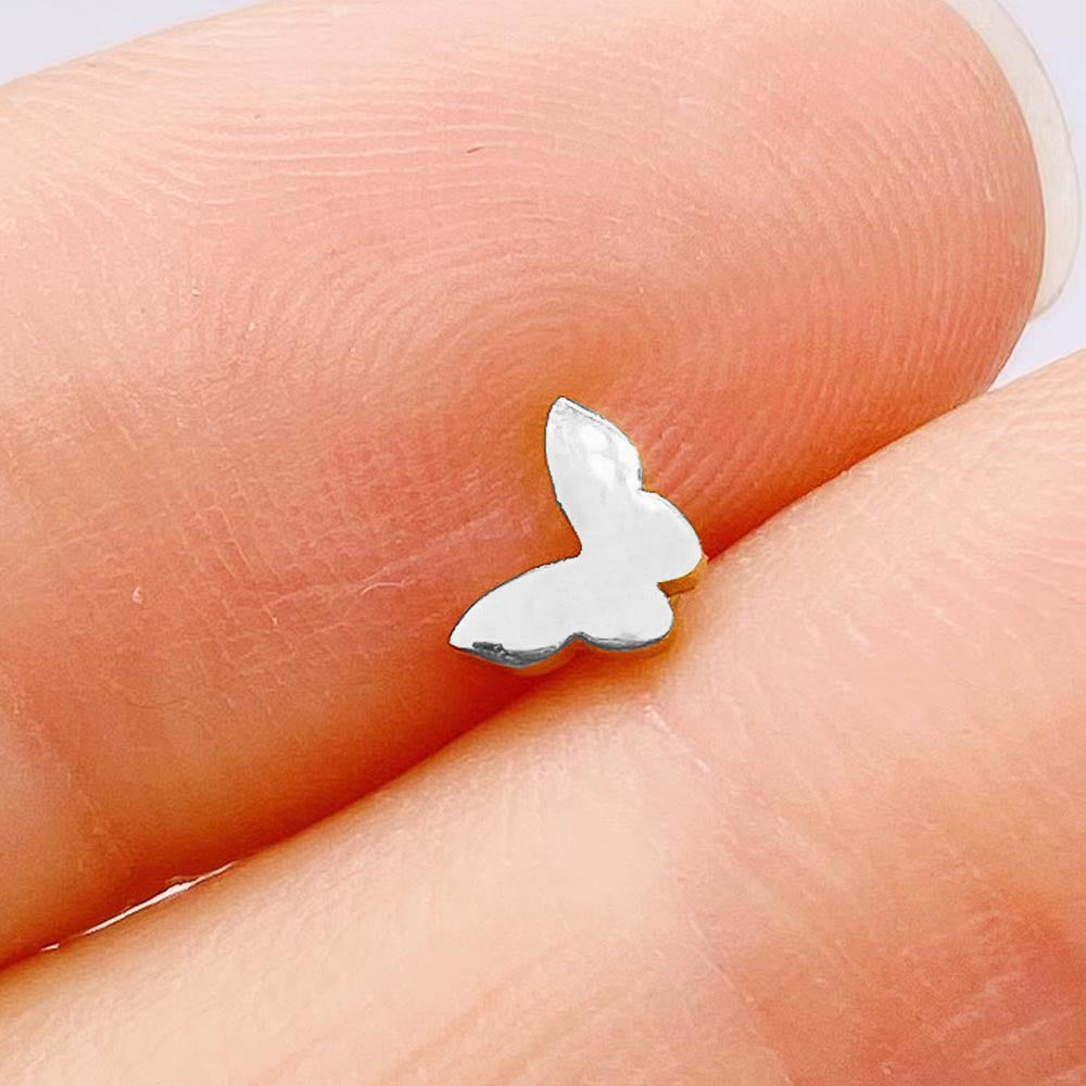 Simple Moon and Snowflake Stainless Steel Stud Earrings