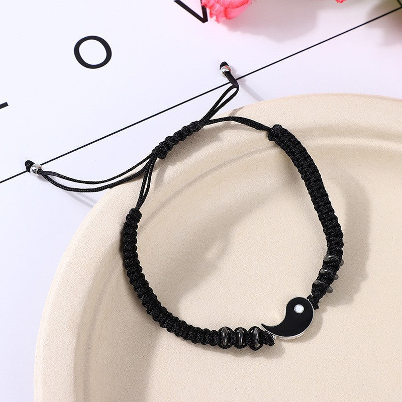 Simple Style Unisex Alloy Rope Bracelets - Yin Yang Design