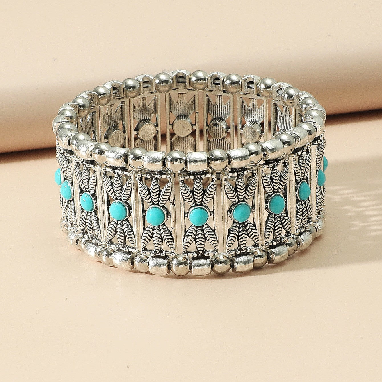 Bohemian Geometric Alloy Turquoise Women's Bangle Bracelet