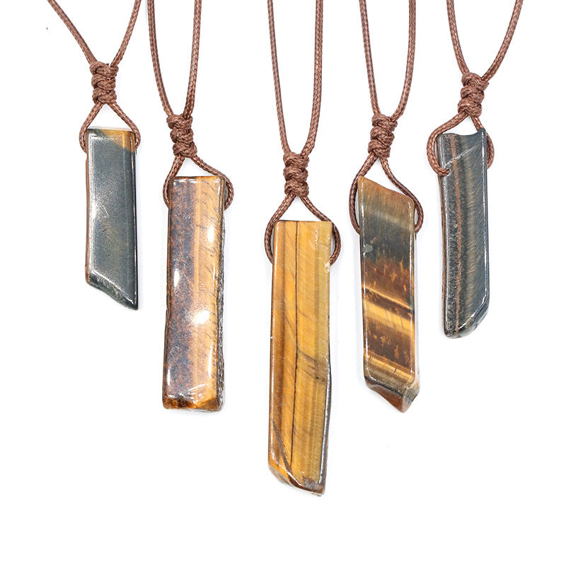 Amethyst and Red Agate Irregular Gemstone Pendant Necklace