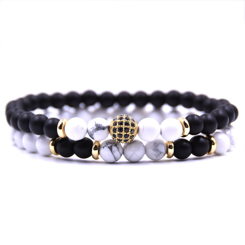 Copper Geometric Tiger Eye Beaded Bracelet - Natural Stone Jewelry