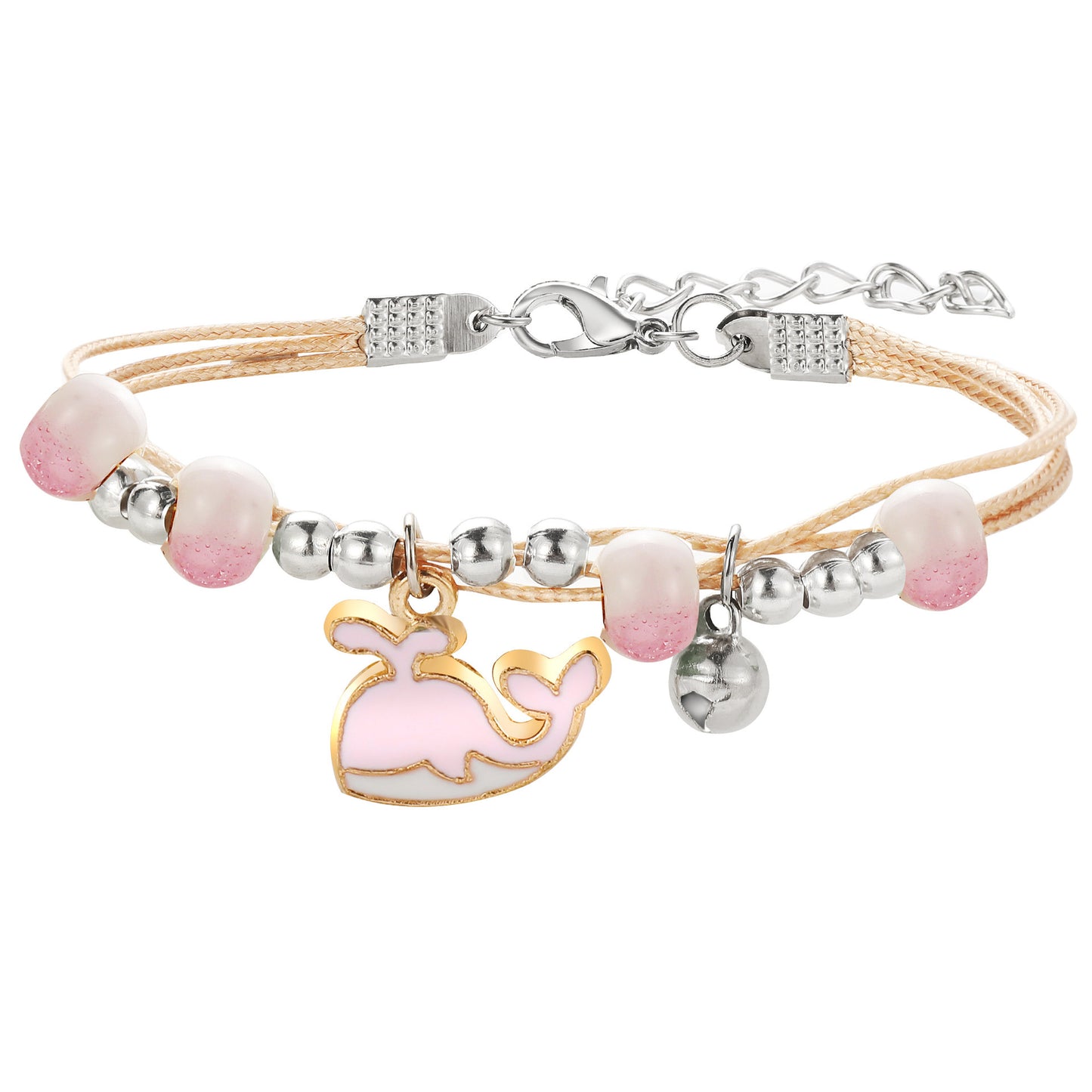 Ethnic Ceramic Beads Ice Cream Charm Bracelet