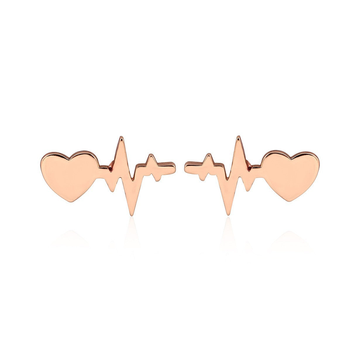 ECG Heartbeat Lightning Stud Earrings - Trendy Fashion Jewelry