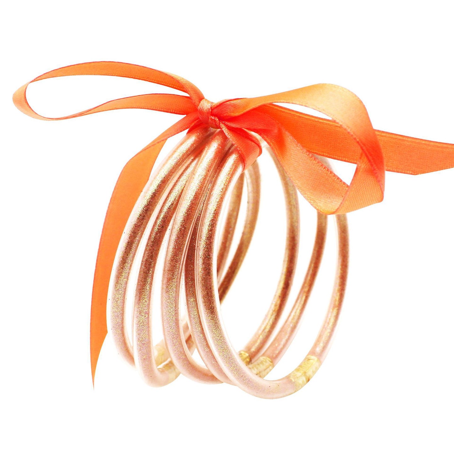 Fashion Multi-Layer Silicone Ribbon Glitter Women's Bangle Bracelet