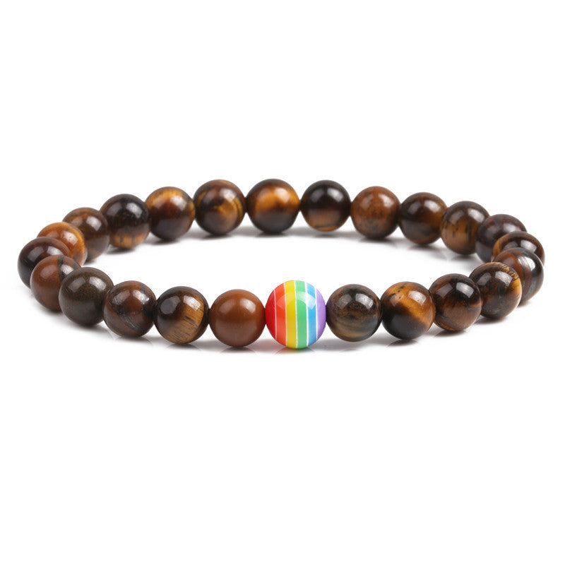 Copper Geometric Bracelet Set - Black Matte & White Turquoise Beaded Couples Bracelets