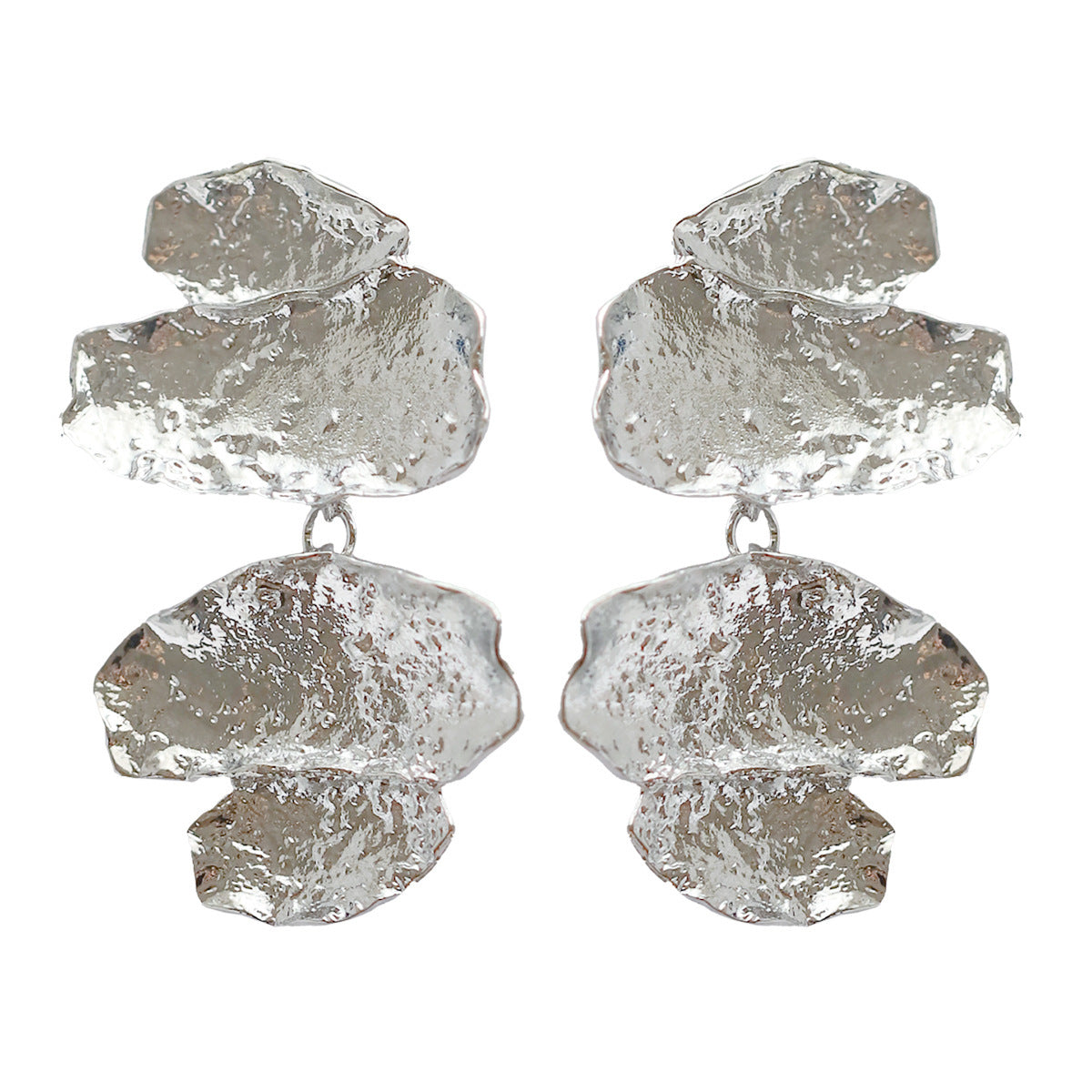 Elegant Irregular Gold Plated Alloy Drop Earrings