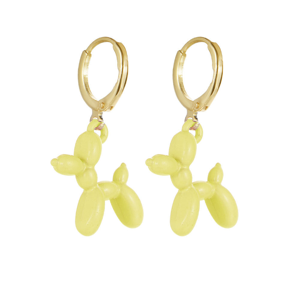 Simple Style Alloy Plated Animal Pendant Acrylic Earrings for Women and Children