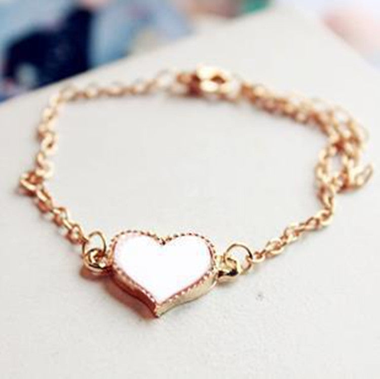 Fashion Heart Clover Alloy Plated Women's Bracelet