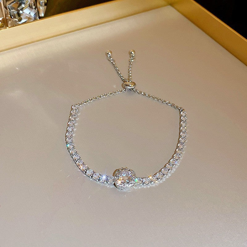 Fashion Geometric Zircon Alloy Bracelet for Women