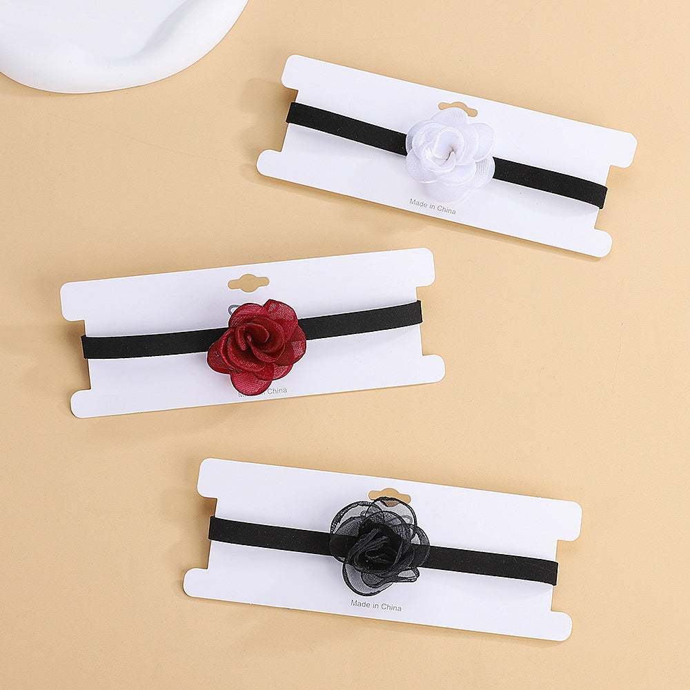 Princess Vintage Rose Floral Choker Necklace for Women