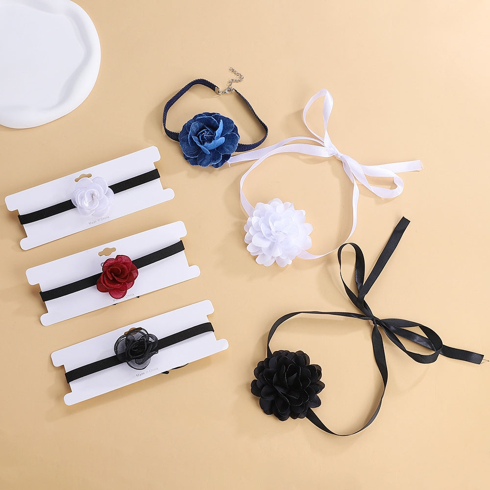 Princess Vintage Rose Floral Choker Necklace for Women