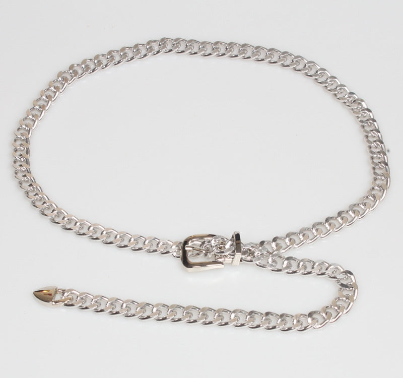 Punk Metal Chain Belt for Women - Fashionable Versatile Waist Chain Accessory