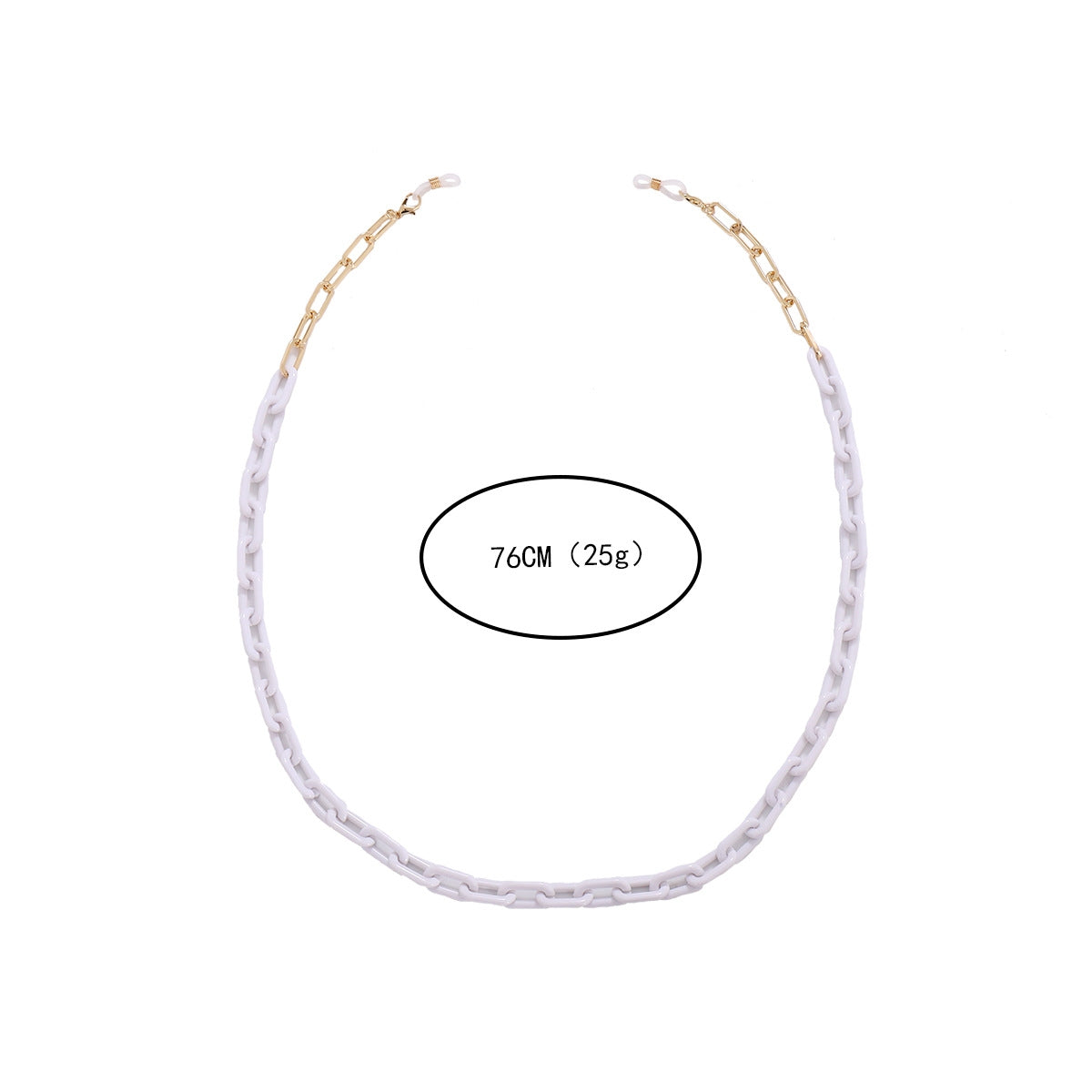 Punk Streetwear Solid Color Acrylic Women's Glasses and Mask Chain Necklace