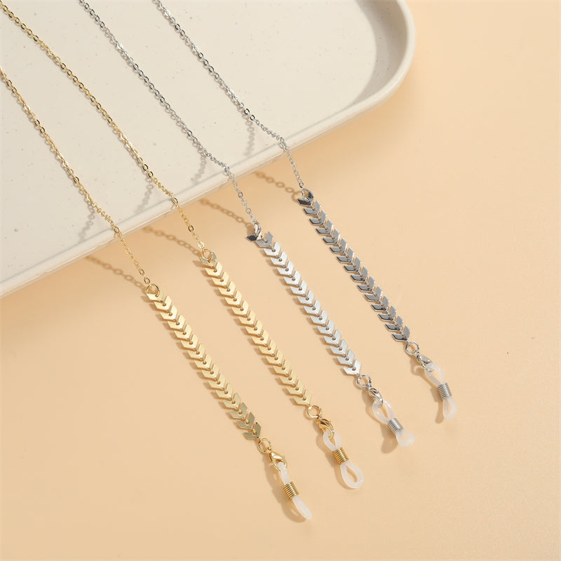 Retro Copper Iron Glasses Chain with Silicone Flower Star Charms