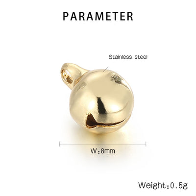 Stainless Steel Bell Pendant Jewelry Accessories for DIY Bracelets, Necklaces, and Pet Collars