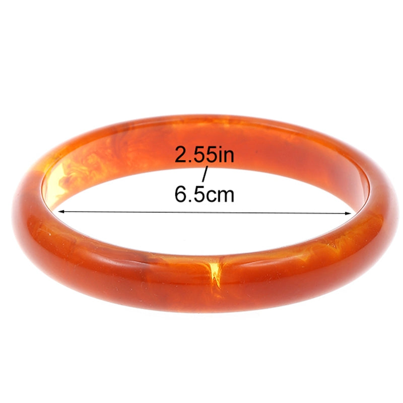 Simple Geometric Marble Pattern Acrylic Women's Bangle Bracelet