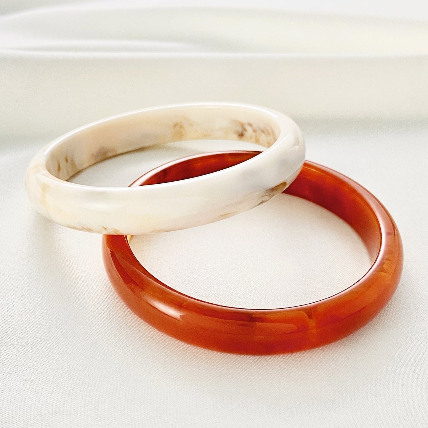 Simple Geometric Marble Pattern Acrylic Women's Bangle Bracelet