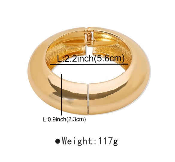 Simple Geometric Solid Color Alloy Bangle Bracelet