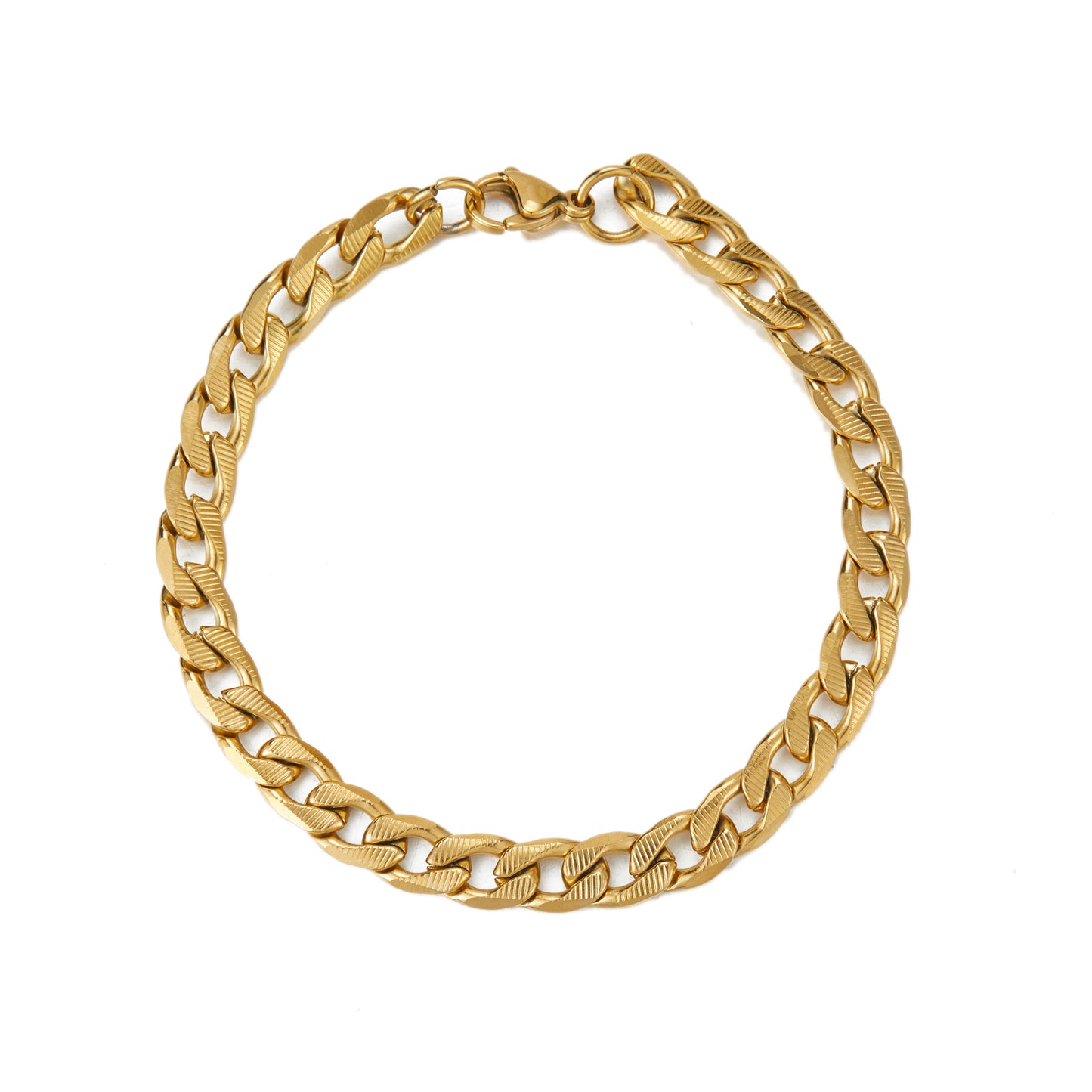 Simple Geometric Zircon Stainless Steel Bracelet and 18k Titanium Steel Necklace Set