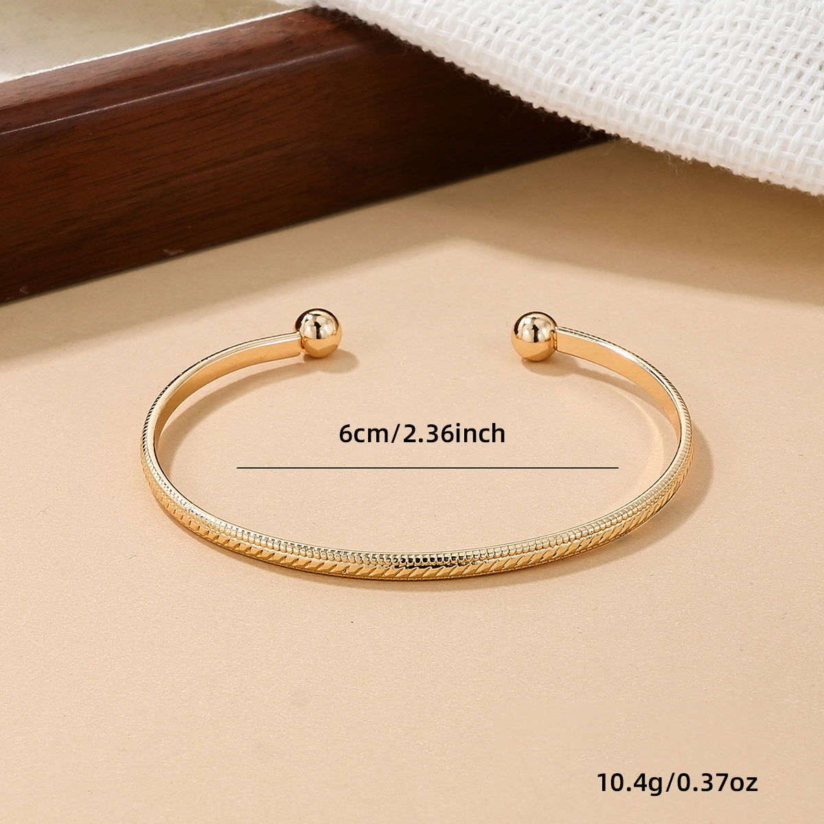 Simple Style Solid Color Open Cuff Bangle Bracelet