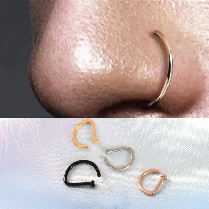 Simple Style Solid Color Copper Nose Ring Wholesale