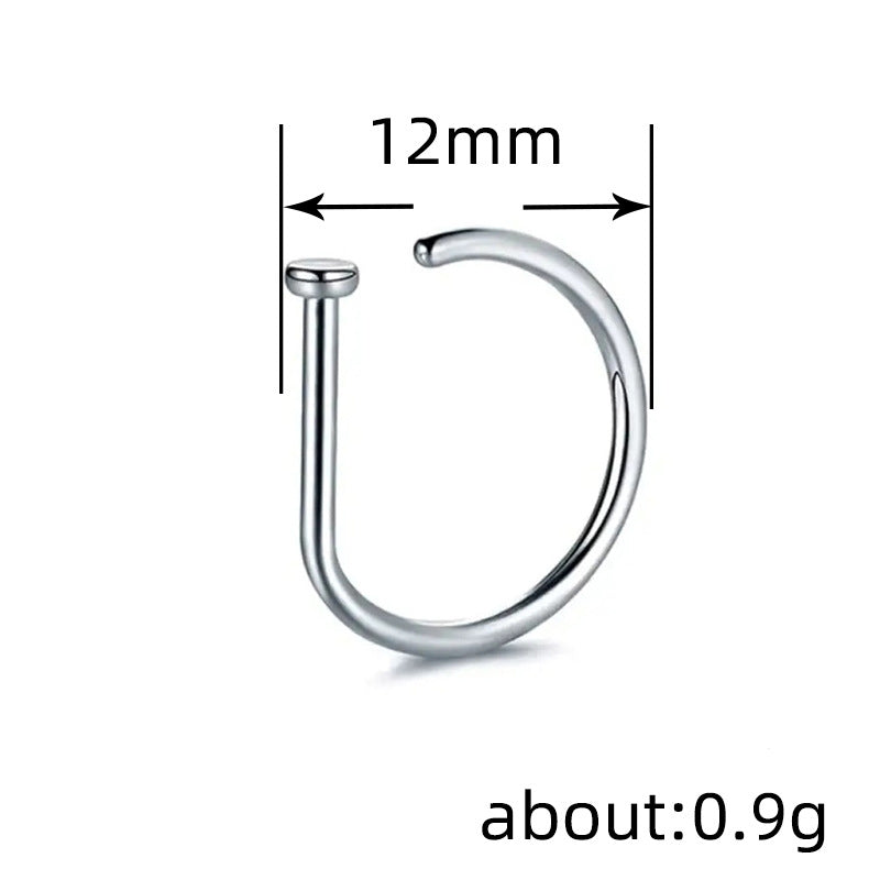 Simple Style Solid Color Copper Nose Ring Wholesale