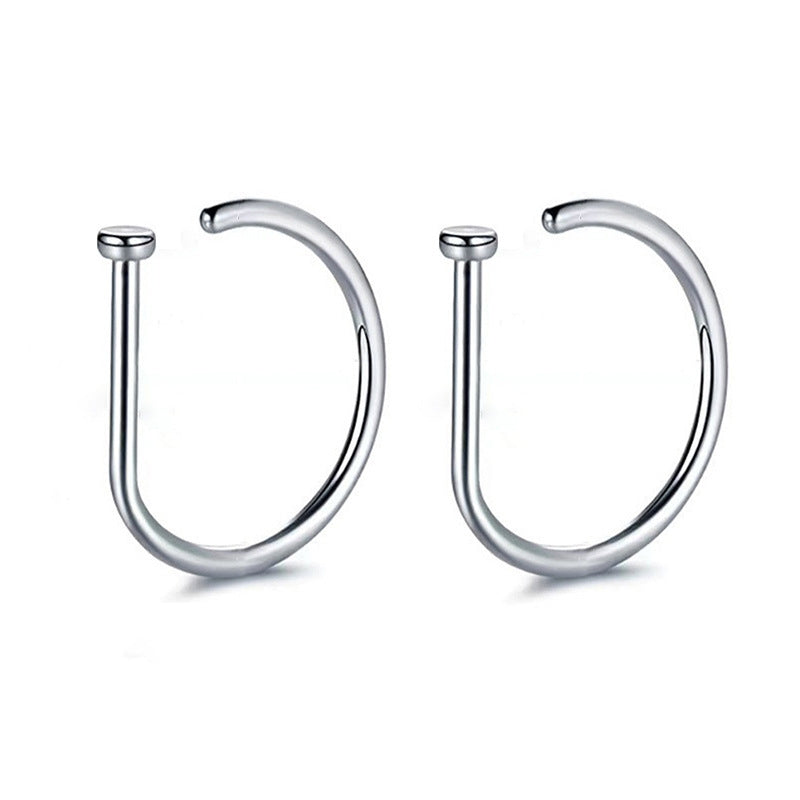 Simple Style Solid Color Copper Nose Ring Wholesale