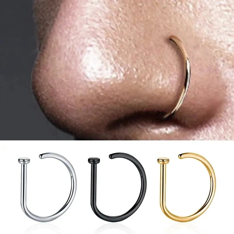Simple Style Solid Color Copper Nose Ring Wholesale