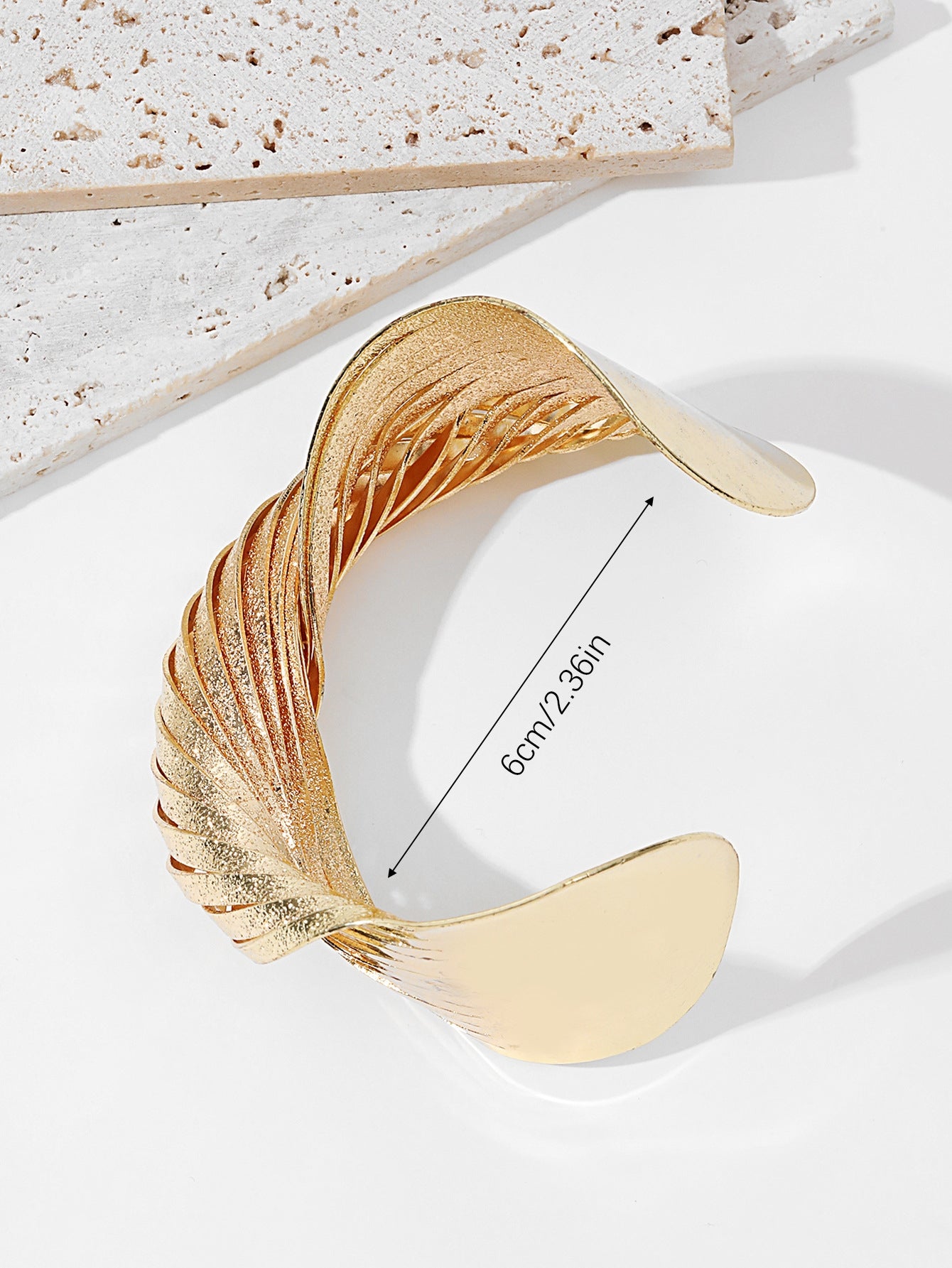 Minimalist Matte Finish Metal Wrap Bangle Bracelet for Women