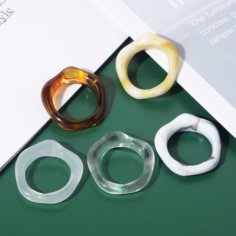 Simple Chic Geometric Resin Women's Rings