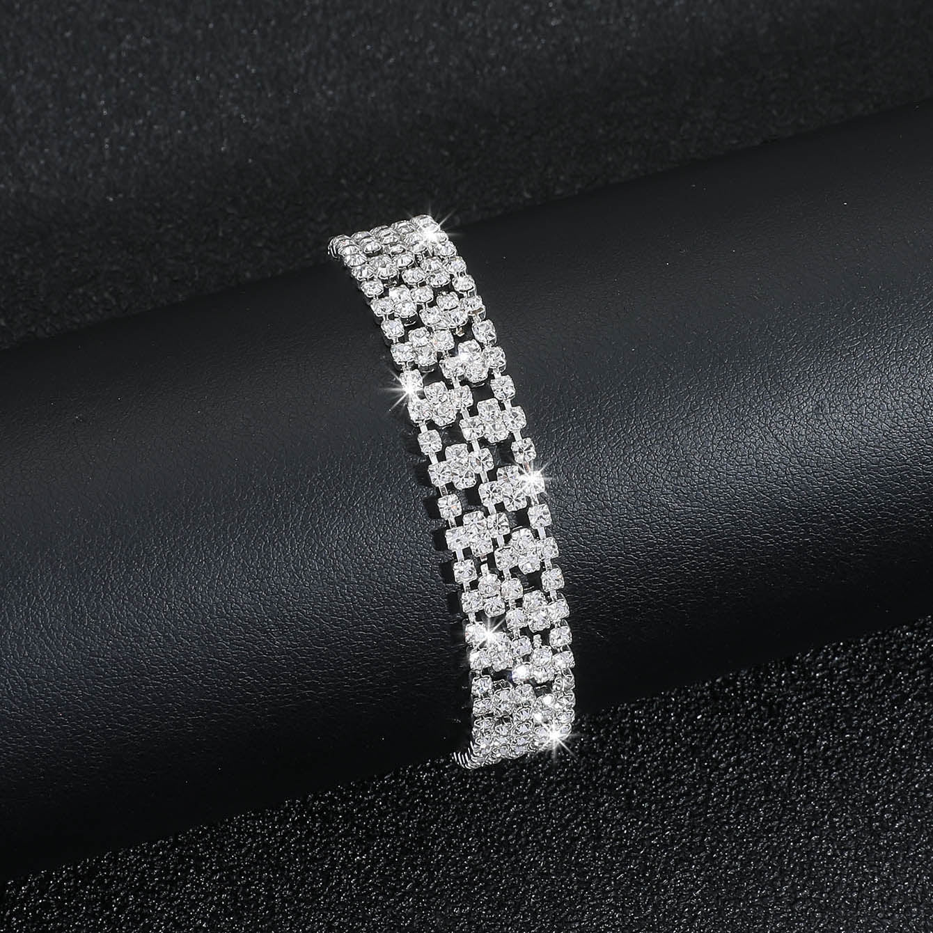 Elegant Rhinestone Gold Plated Women's Anklet