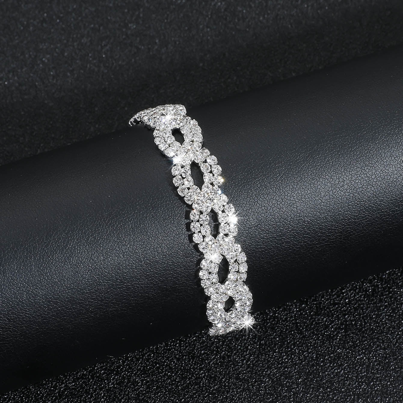 Elegant Rhinestone Gold Plated Women's Anklet