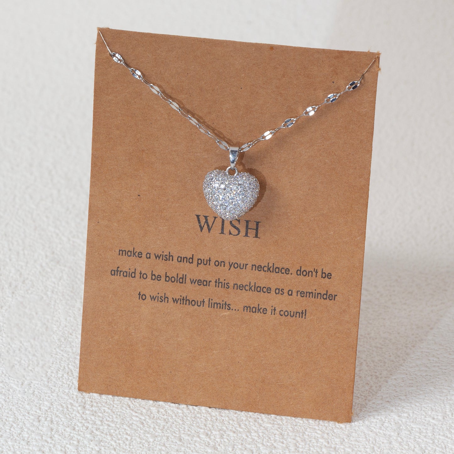 18K Gold Plated Heart Shape Zircon Pendant Necklace