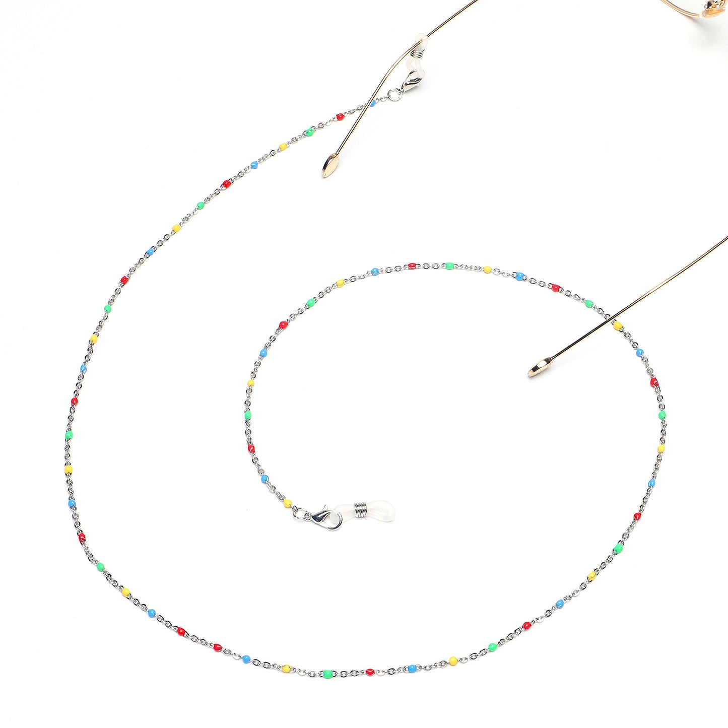 Steel Color Stainless Steel Non-Slip Glasses Chain with Color Retention