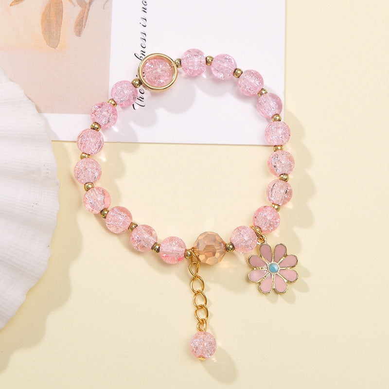 Sweet Daisy Crystal Beaded Women's Bracelet