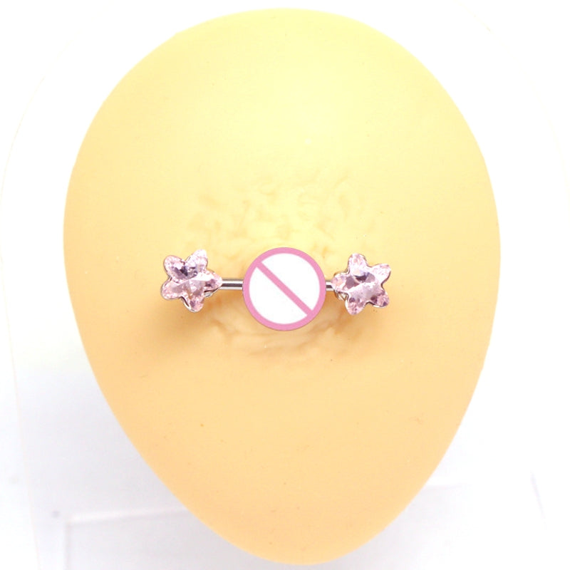 Sweet Heart Wing Zircon Stainless Steel Body Chain