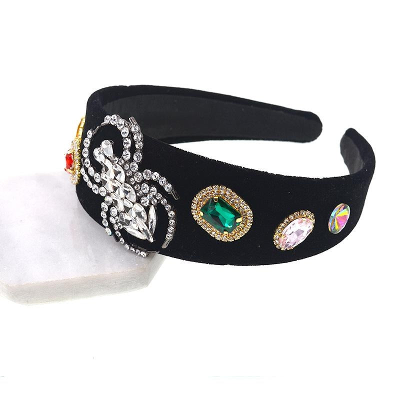 Vintage Rhinestone Pearl Embellished Headband