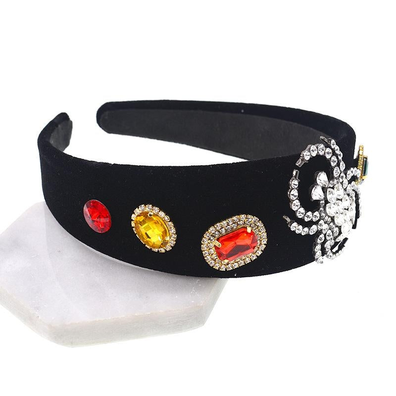 Vintage Rhinestone Pearl Embellished Headband