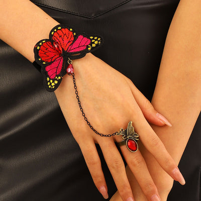 Vintage Butterfly Chain Bracelet - Retro Fashion Hand Ornament