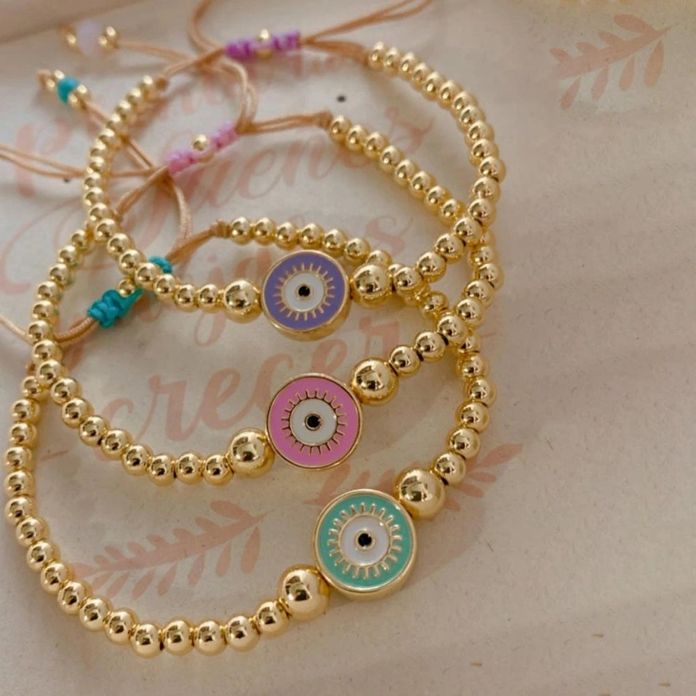 Vintage Devil's Eye Handmade Beaded Bracelet